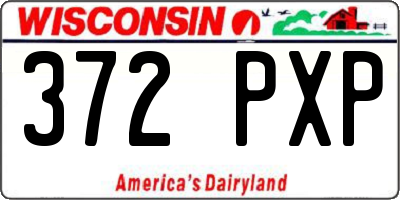 WI license plate 372PXP