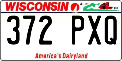 WI license plate 372PXQ