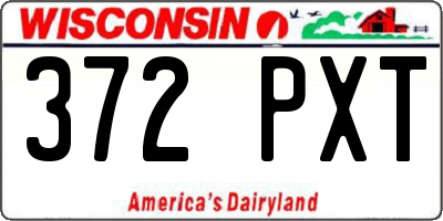 WI license plate 372PXT