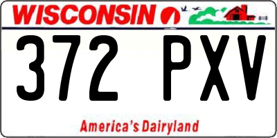 WI license plate 372PXV