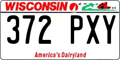 WI license plate 372PXY