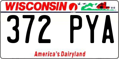 WI license plate 372PYA