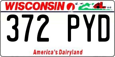 WI license plate 372PYD