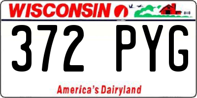 WI license plate 372PYG