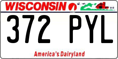 WI license plate 372PYL