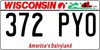 WI license plate 372PYO