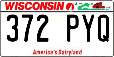 WI license plate 372PYQ
