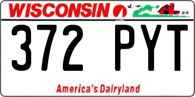 WI license plate 372PYT