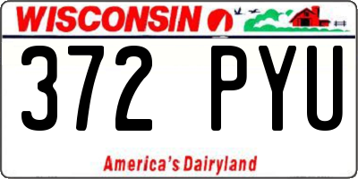 WI license plate 372PYU