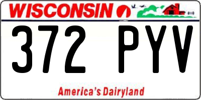 WI license plate 372PYV