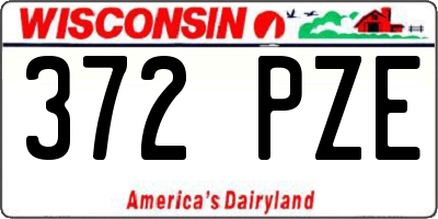 WI license plate 372PZE