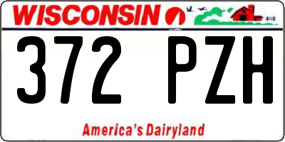WI license plate 372PZH