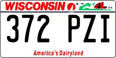 WI license plate 372PZI
