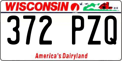 WI license plate 372PZQ