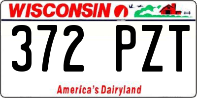 WI license plate 372PZT