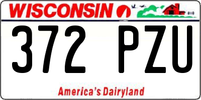 WI license plate 372PZU