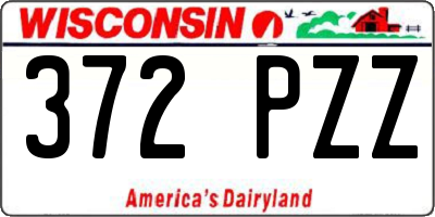 WI license plate 372PZZ