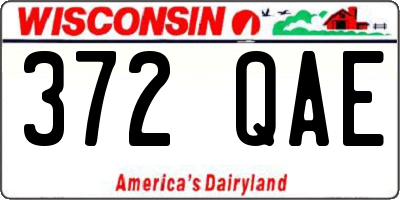 WI license plate 372QAE