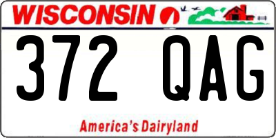WI license plate 372QAG