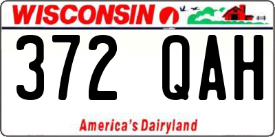 WI license plate 372QAH