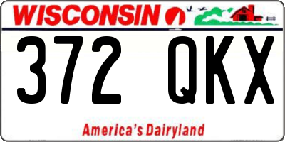 WI license plate 372QKX