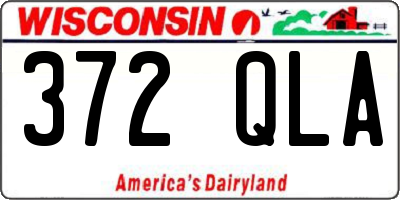 WI license plate 372QLA