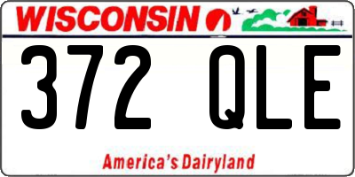 WI license plate 372QLE
