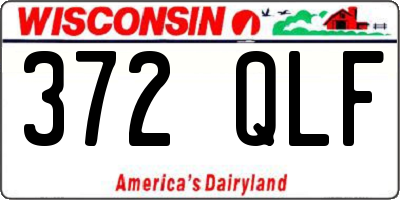 WI license plate 372QLF
