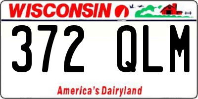 WI license plate 372QLM
