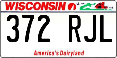 WI license plate 372RJL