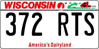 WI license plate 372RTS