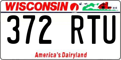WI license plate 372RTU