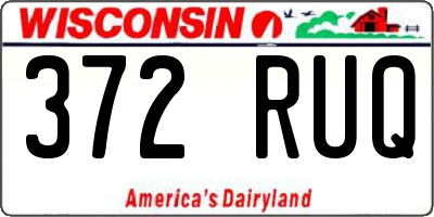 WI license plate 372RUQ