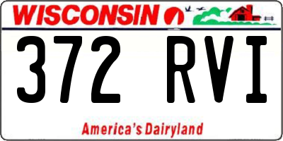 WI license plate 372RVI