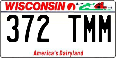 WI license plate 372TMM
