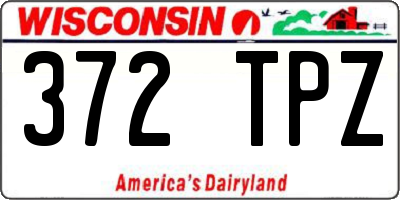 WI license plate 372TPZ