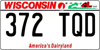 WI license plate 372TQD