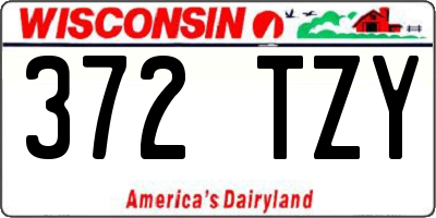 WI license plate 372TZY