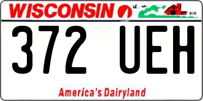 WI license plate 372UEH