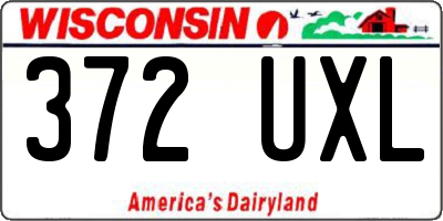 WI license plate 372UXL