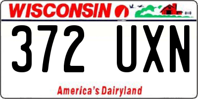 WI license plate 372UXN