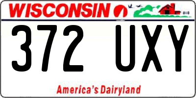 WI license plate 372UXY