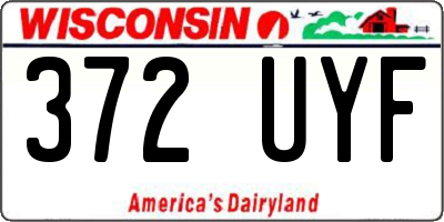 WI license plate 372UYF