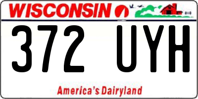 WI license plate 372UYH