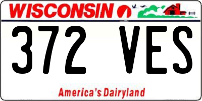 WI license plate 372VES
