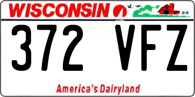 WI license plate 372VFZ