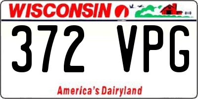 WI license plate 372VPG