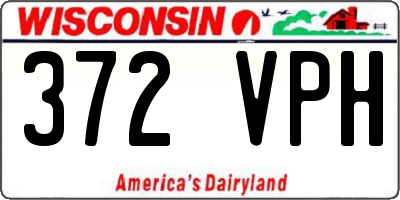 WI license plate 372VPH