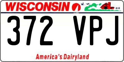 WI license plate 372VPJ