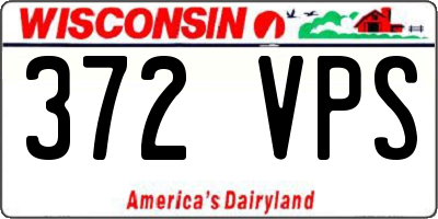 WI license plate 372VPS